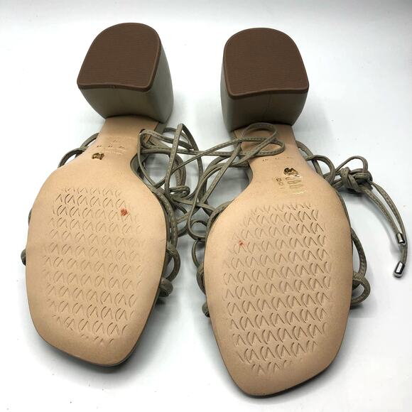 Free People X Vicenza Love Struck Square Toe Wrap Heels Olive US 11 - Picture 6 of 8